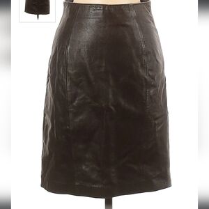 Andrew Marc Black "leather" skirt
